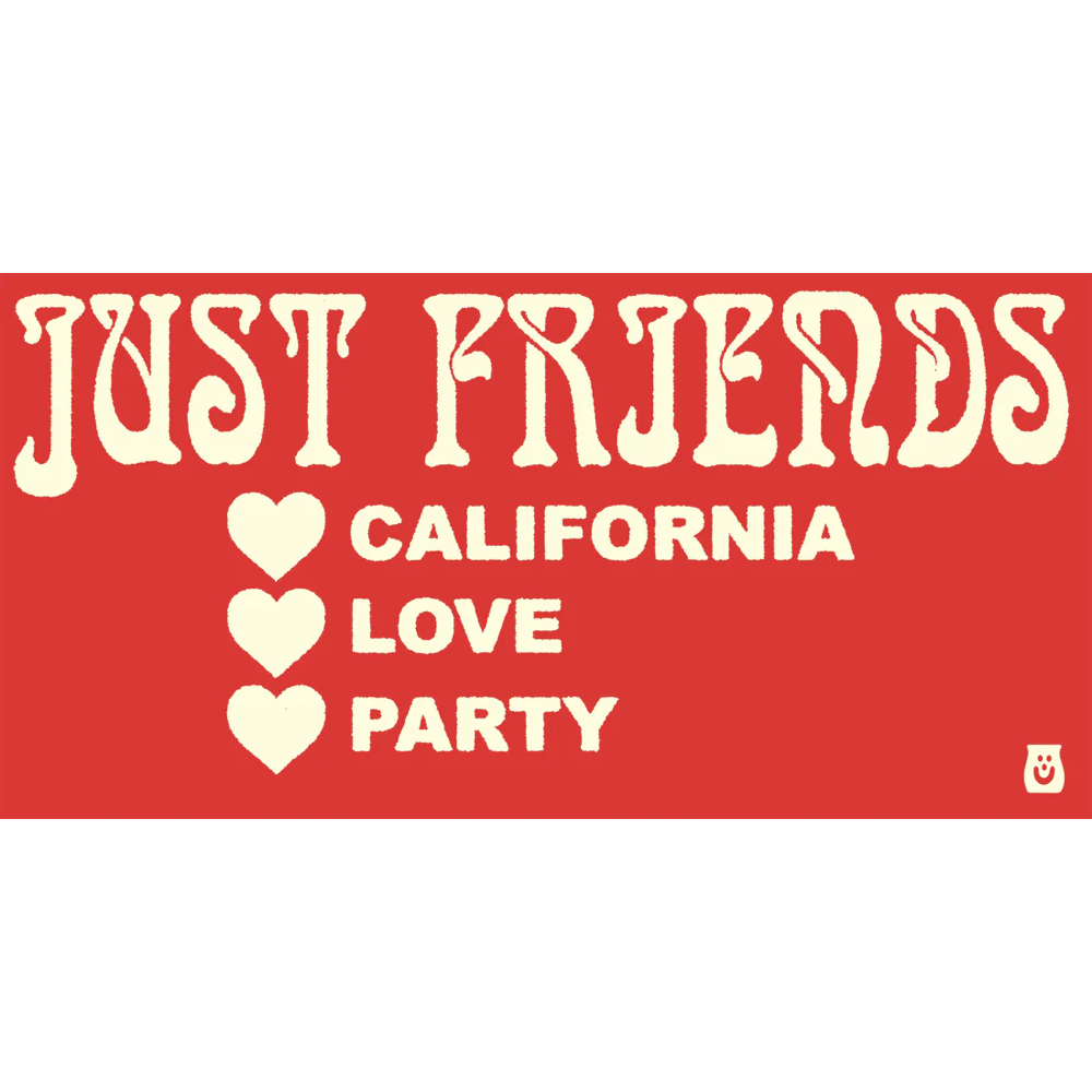 JF CA, LOVE, PARTY STICKER