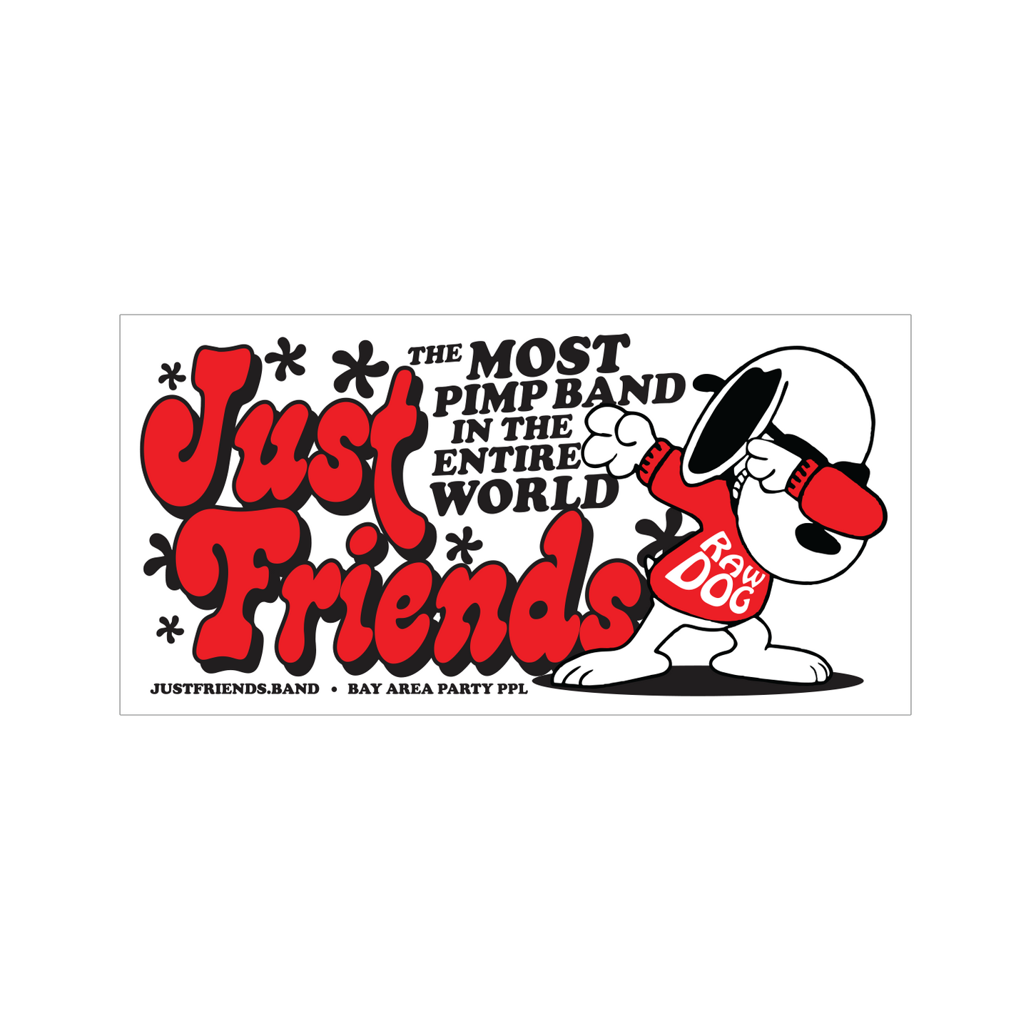 SNOOPY RAW DOG STICKER